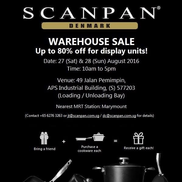 SCANPAN Singapore Warehouse Sale Up to 80% Off Promotion 27 to 28 Aug 2016