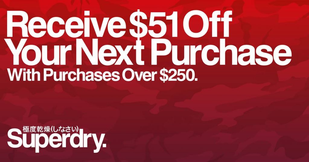 Superdry $51 Off Singapore Promotion 5 to 9 Aug 2016 | Why Not Deals