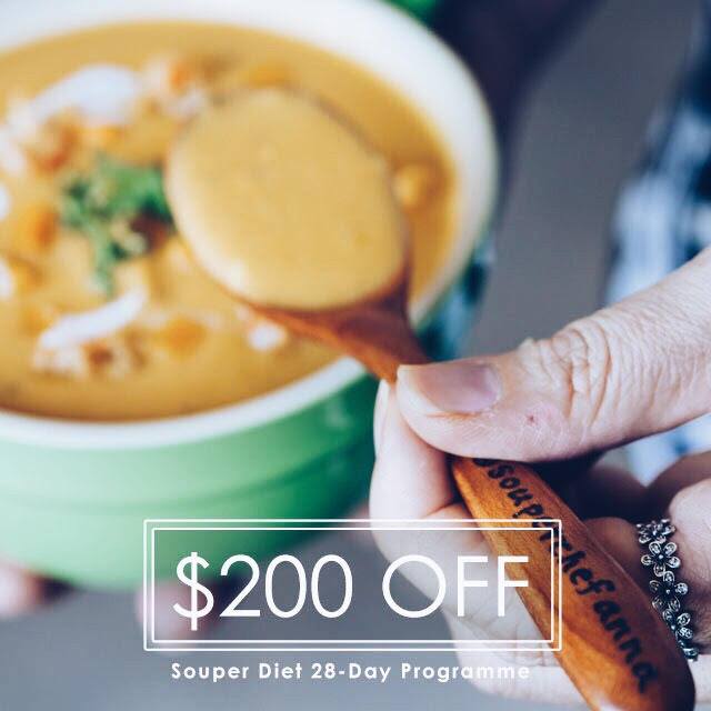 The Soup Spoon Singapore $200 Off Souper Diet 28-Day Programme Promotion ends 31 Aug 2016