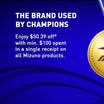 World of Sports Mizuno $50.39 Off with $100 Spent Singapore Promotion ends 21 Aug 2016