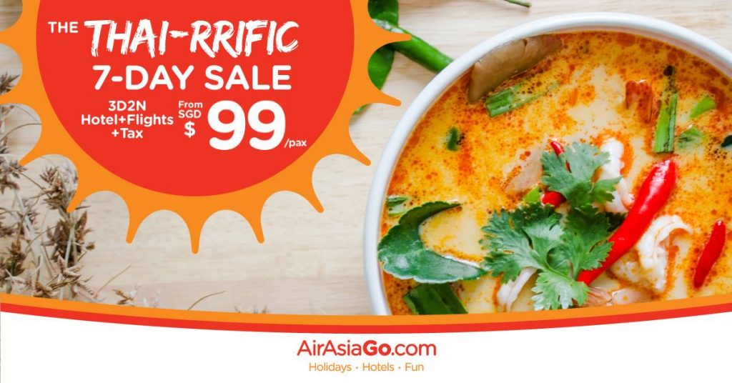 AirAsiaGo Singapore Thai-rrific 7-Day Sale From $99 Promotion 26 Sep - 2 Oct 2016 | Why Not Deals 1