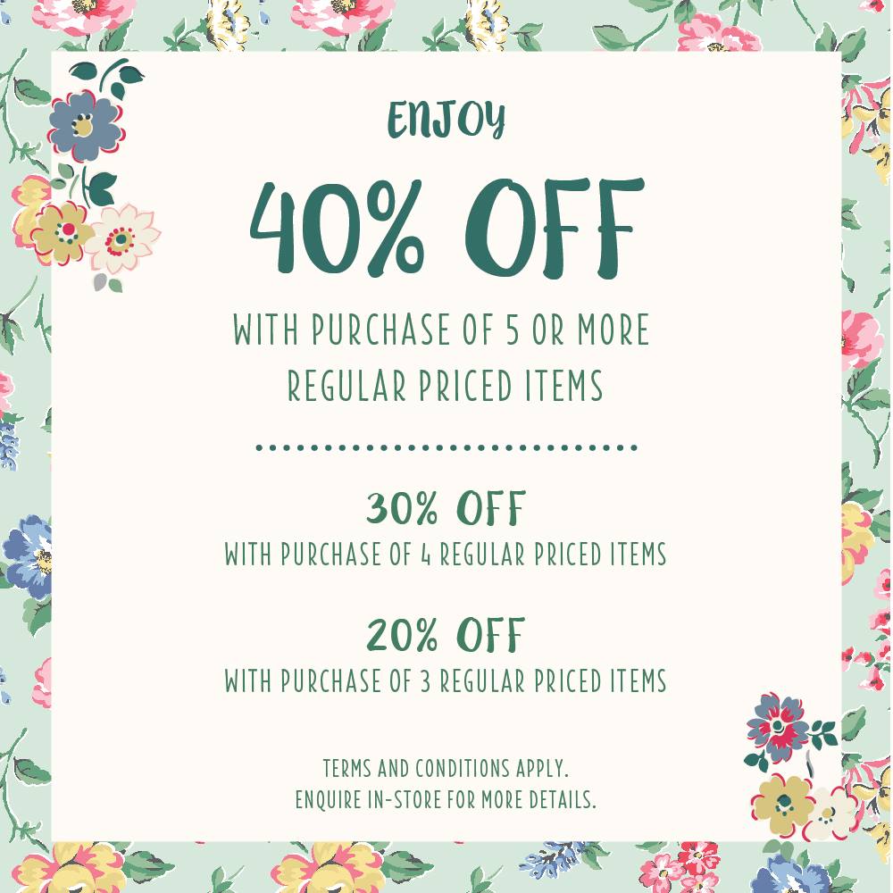 Cath Kidston Singapore Up to 40% Off Extended September Promotion