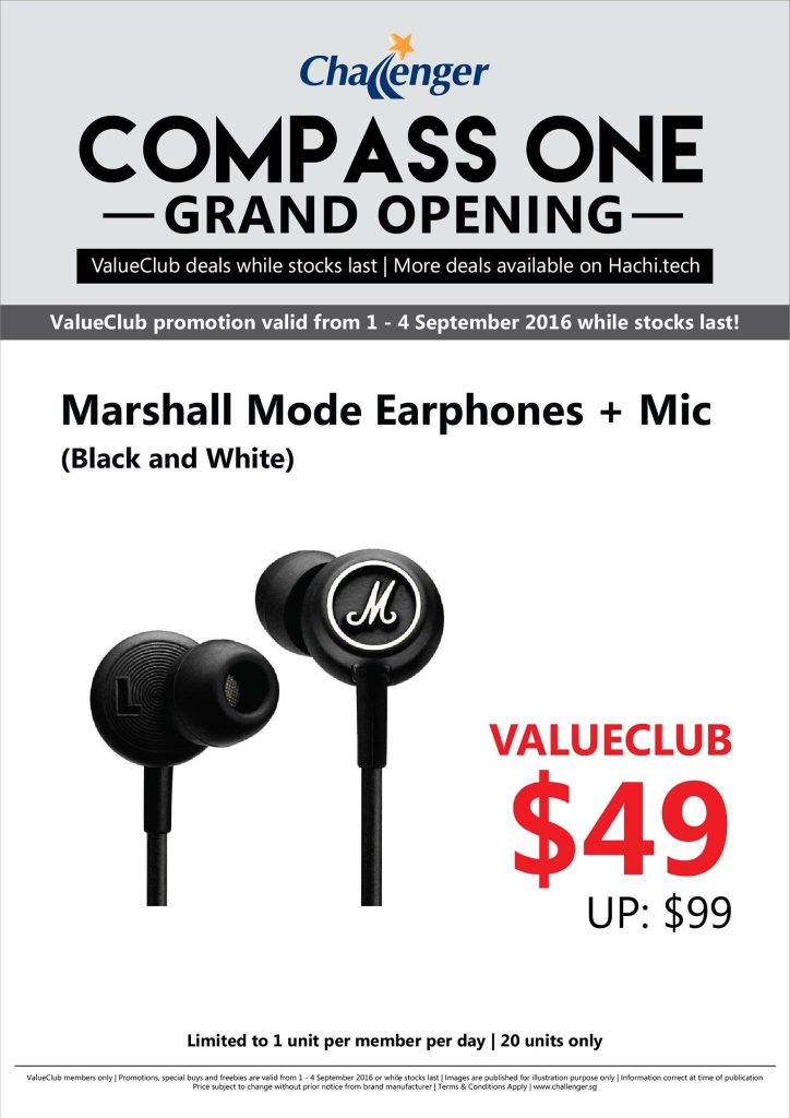 Challenger Singapore Compass One Grand Opening Promotion 1 to 4 Sep 2016 | Why Not Deals 1