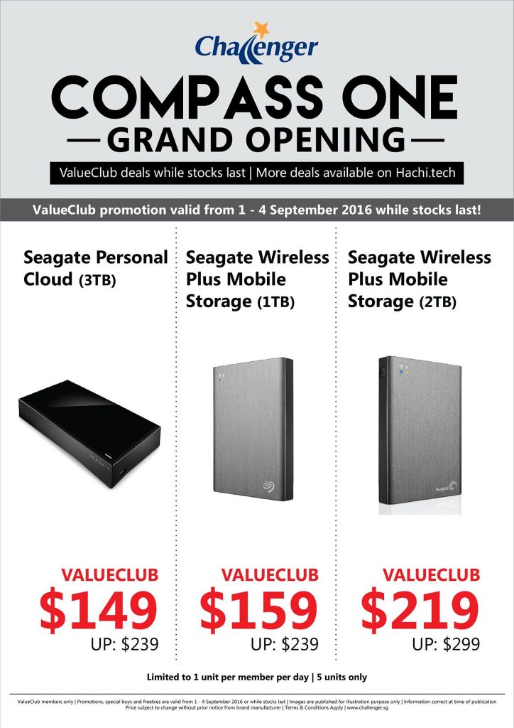 Challenger Singapore Compass One Grand Opening Promotion 1 to 4 Sep 2016 | Why Not Deals 6