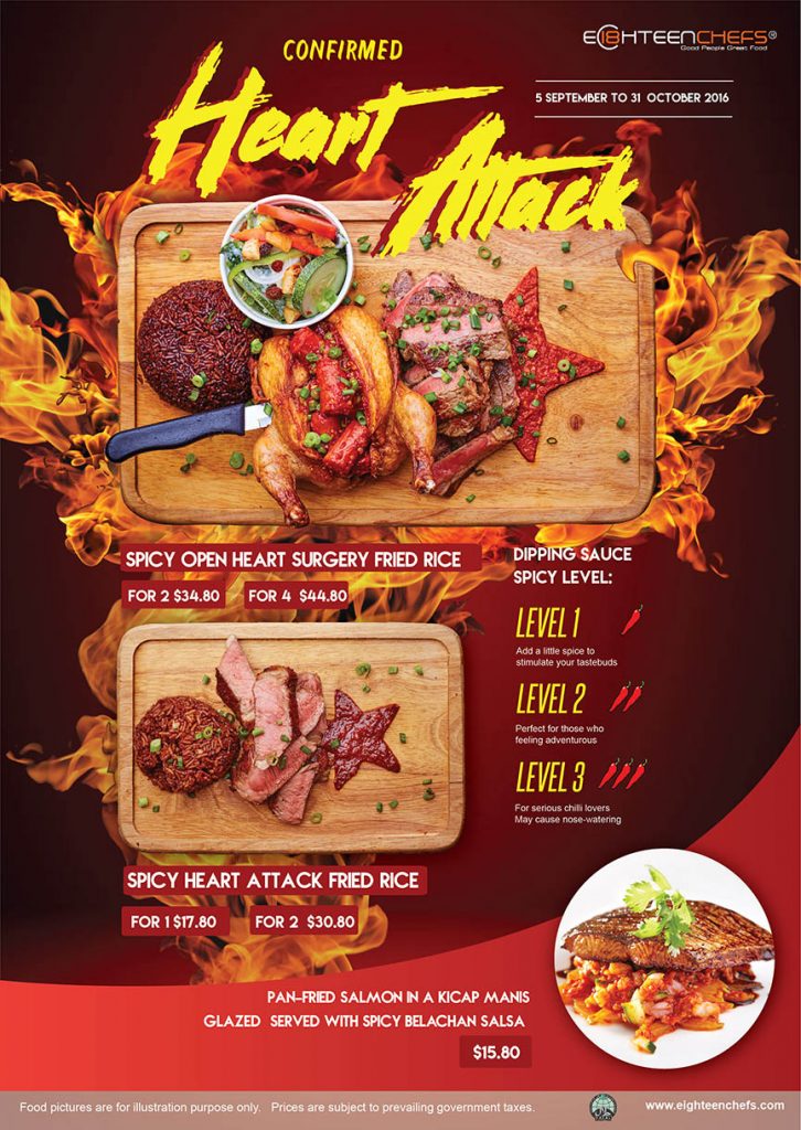 Eighteen Chefs Singapore Confirmed Heart Attack Promotion 5 Sep to 31 Oct 2016 | Why Not Deals