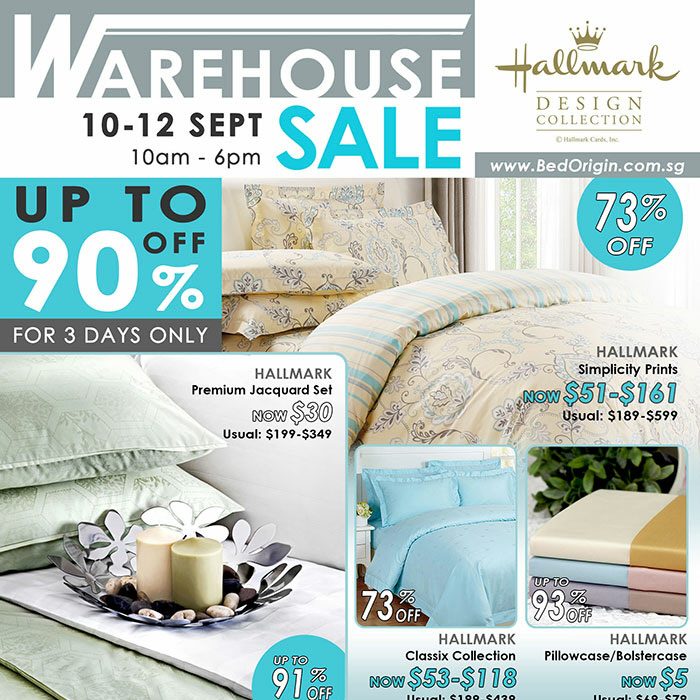 Hallmark Singapore Warehouse Sale Up to 90% Off Promotion 10 to 12 Sep 2016