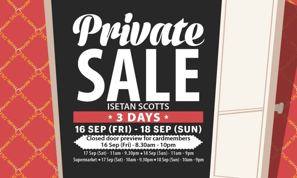 Isetan Singapore Private Sale Exclusive For Cardmembers Promotion 16 to 18 Sep 2016 | Why Not Deals