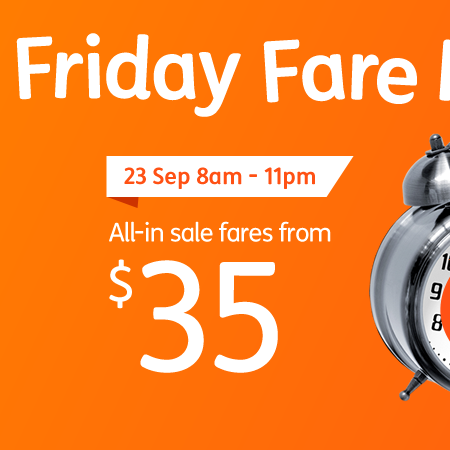 Jetstar Singapore Friday Fare Frenzy from $35 onwards Promotion 23 Sep 2016