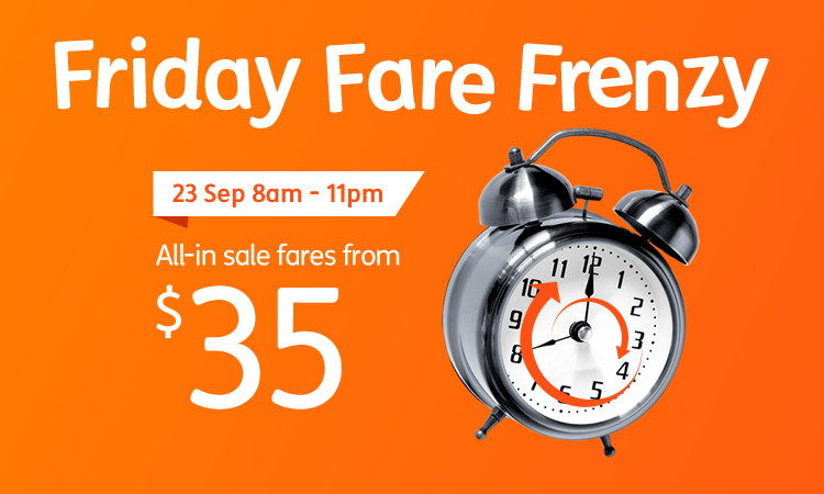 Jetstar Singapore Friday Fare Frenzy from $35 onwards Promotion 23 Sep 2016 | Why Not Deals