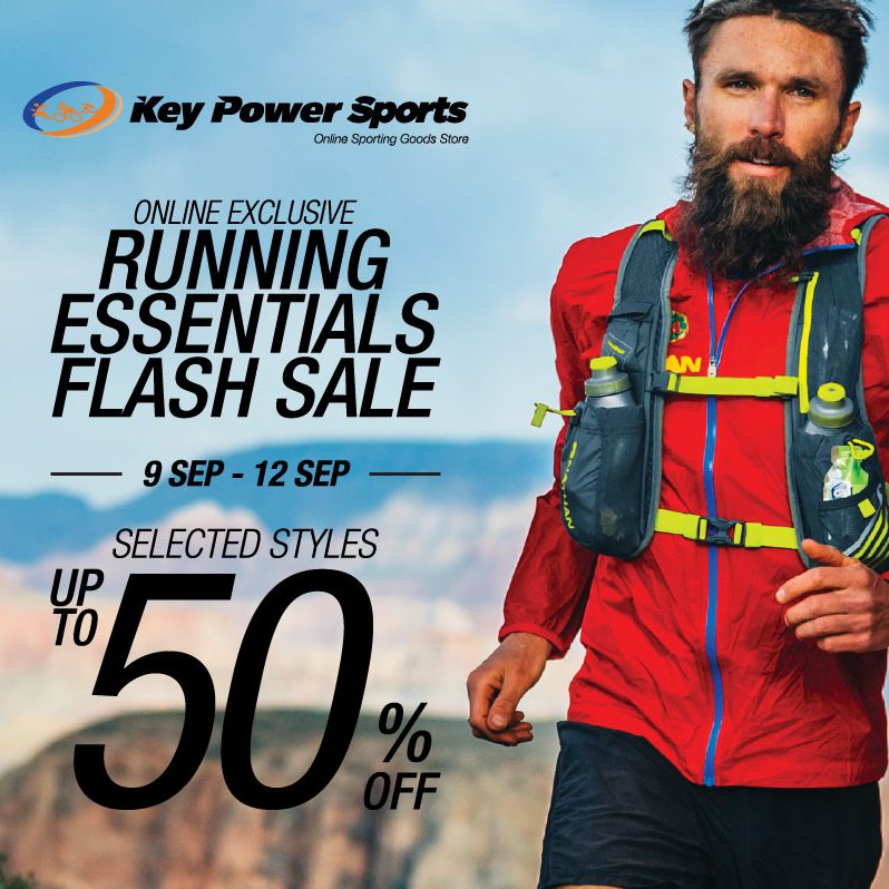 Key Power International Singapore Running Essentials Flash Sale Promotion ends 11 Sep 2016