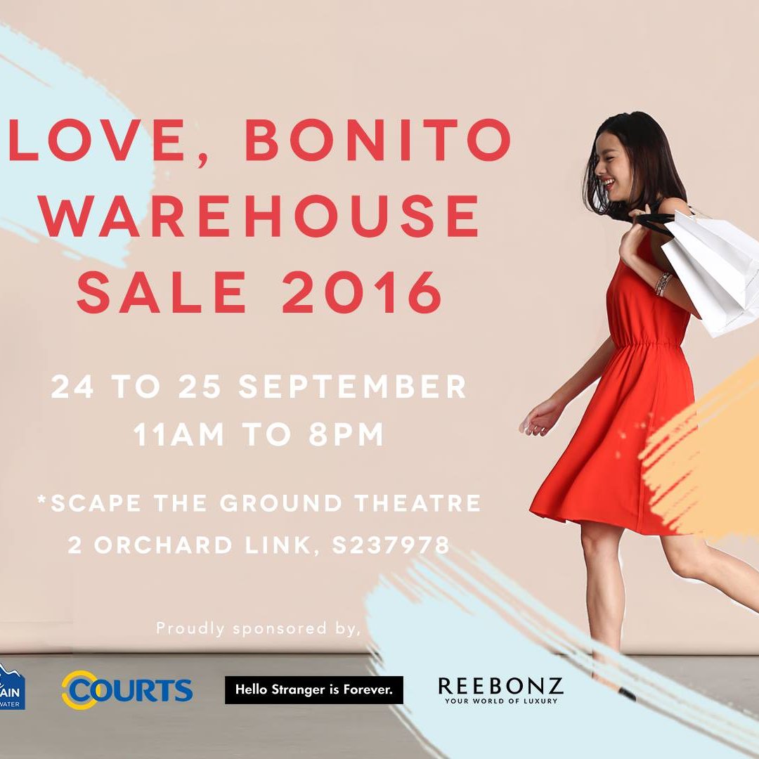 Love, Bonito Singapore Warehouse Sale Up to 90% Off Promotion 24 to 25 Sep 2016