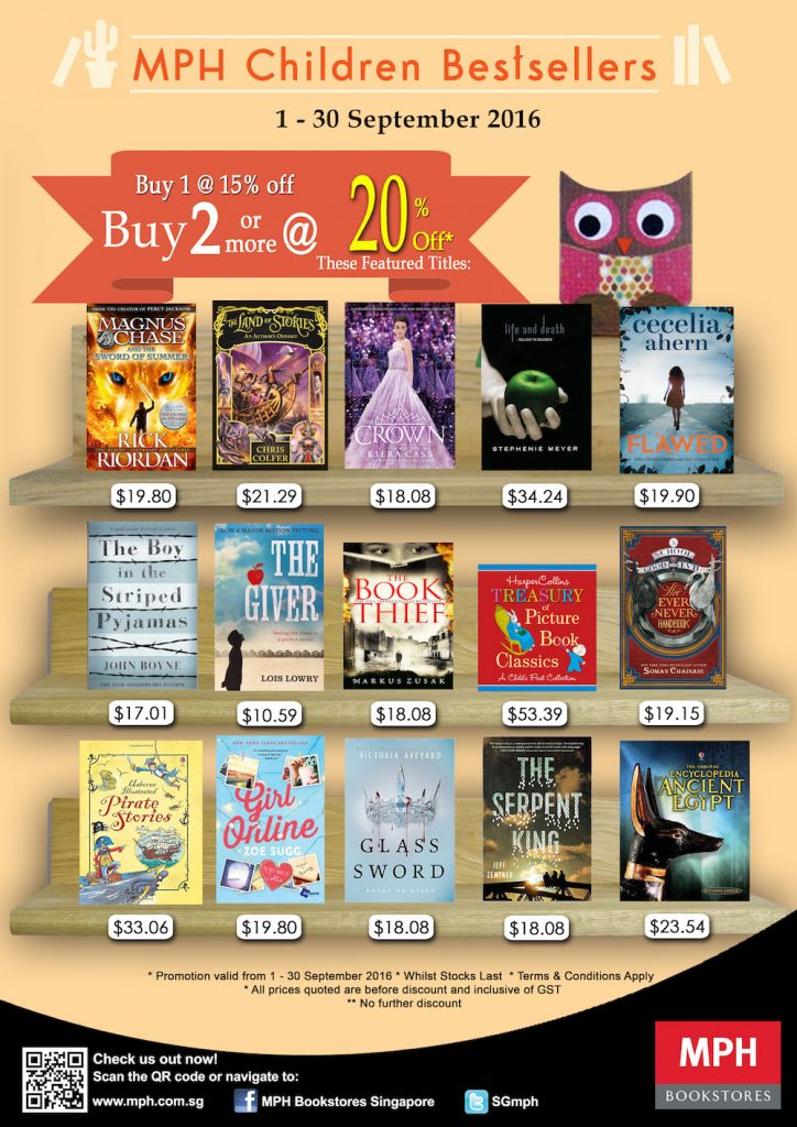 MPH Singapore Children Bestsellers Up to 20% Off Promotion 1 to 30 Sep 2016 | Why Not Deals