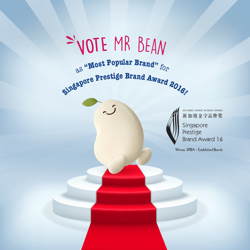 Mr Bean Singapore Vote Mr Bean as Most Popular Brand Award Contest ends 2 Oct 2016