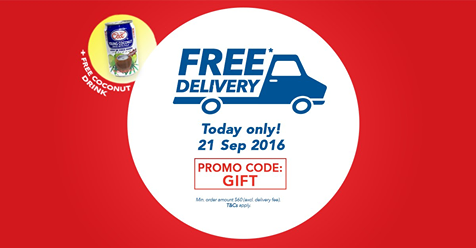 NTUC FairPrice Singapore FREE Coconut Juice & FREE Delivery Promotion 21 Sep 2016 | Why Not Deals