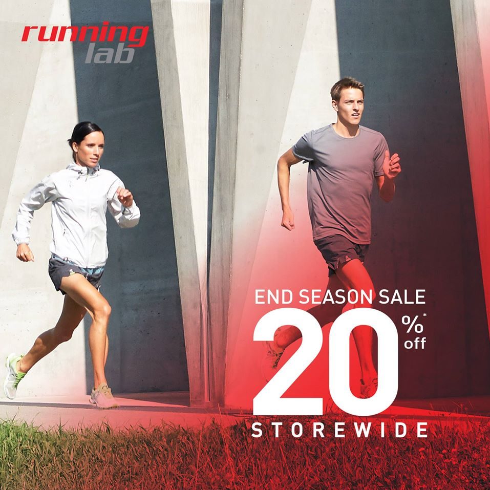 Running Lab Singapore End Season Sale Up to 20% Off Promotion 30 Sep – 9 Oct 2016