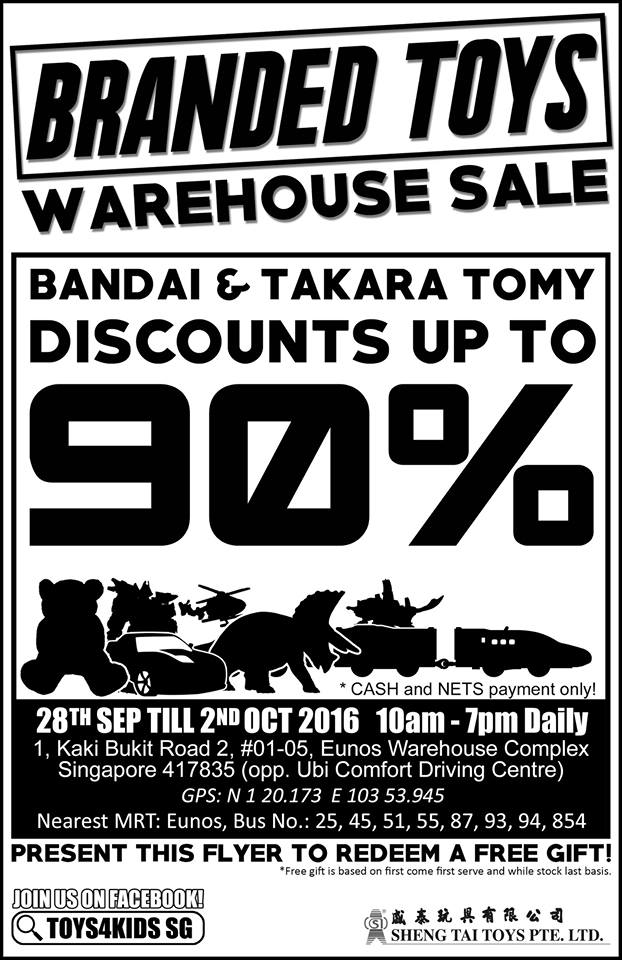 Toys4Kids Singapore Branded Toys Warehouse Sale Up to 90% Promotion 28 Sep to 2 Oct 2016 | Why Not Deals