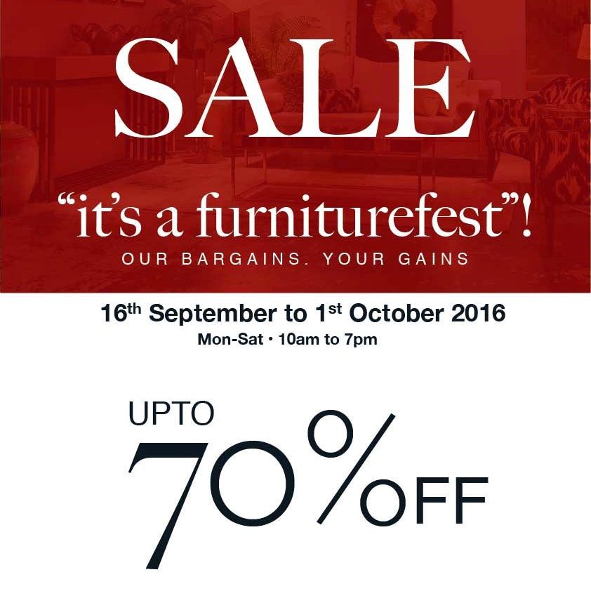 WTP Singapore Sale Festival Up to 70% Off Promotion 16 Sep to 1 Oct 2016