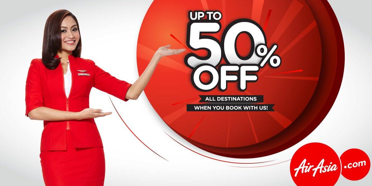 AirAsia Singapore 50% Off All Seats All Flights Promotion ends 30 Oct 2016