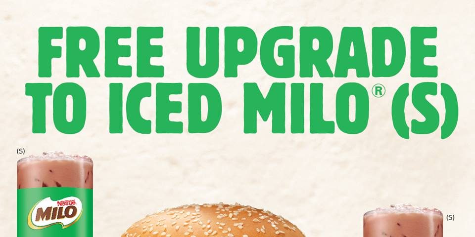 Burger King Singapore FREE Upgrade to Ice Milo (S) Promotion 24 Oct – 24 Dec 2016