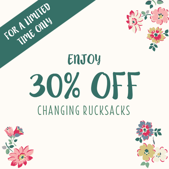 Cath Kidston Singapore Changing Rucksacks 30% Sale Limited Time Promotion