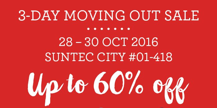Cath Kidston Singapore Suntec City 3-Day Moving Out Sale Promotion 28-30 Oct 2016
