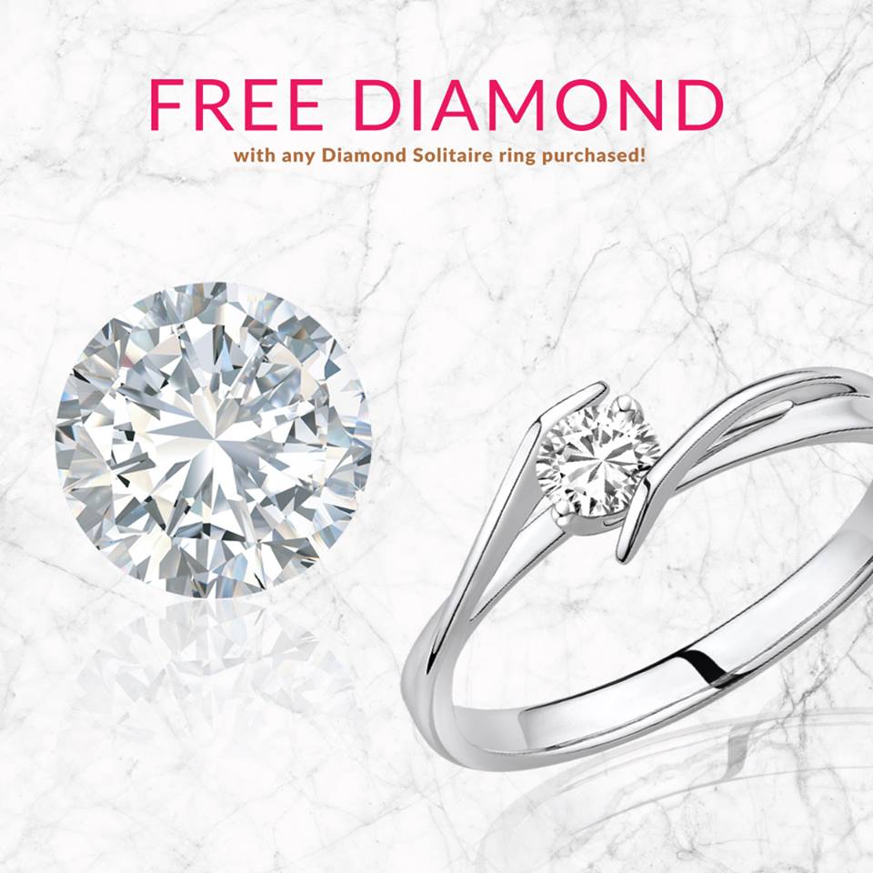 CITIGEMS Singapore FREE Diamond with Solitaire Ring Purchase Promotion While Stocks Last