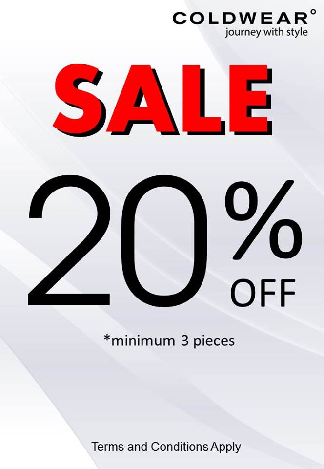Coldwear Singapore Limited Time Sale 20% Off Promotion | Why Not Deals