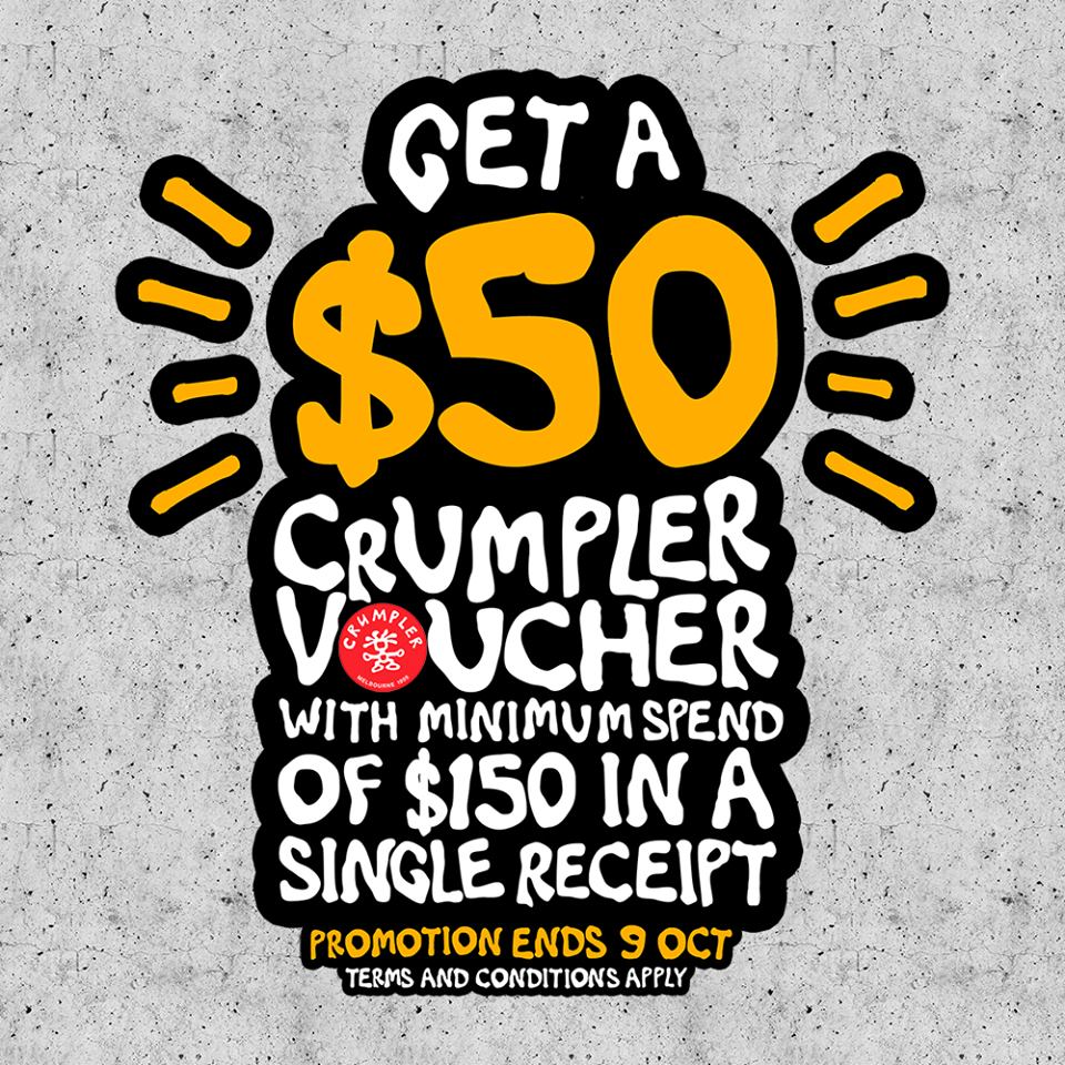 Crumpler Singapore Spend $150 & Get $50 Voucher Promotion ends 9 Oct 2016