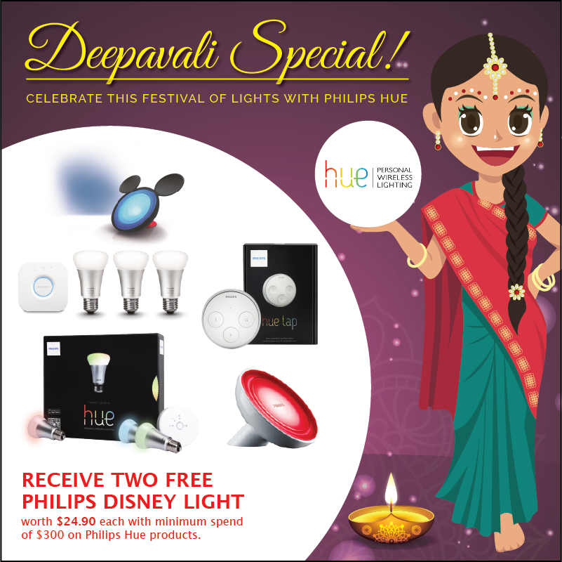 EpiCentre Singapore Receive 2 FREE Philips Disney Light Deepavali Special Promotion ends 30 Oct 2016 | Why Not Deals