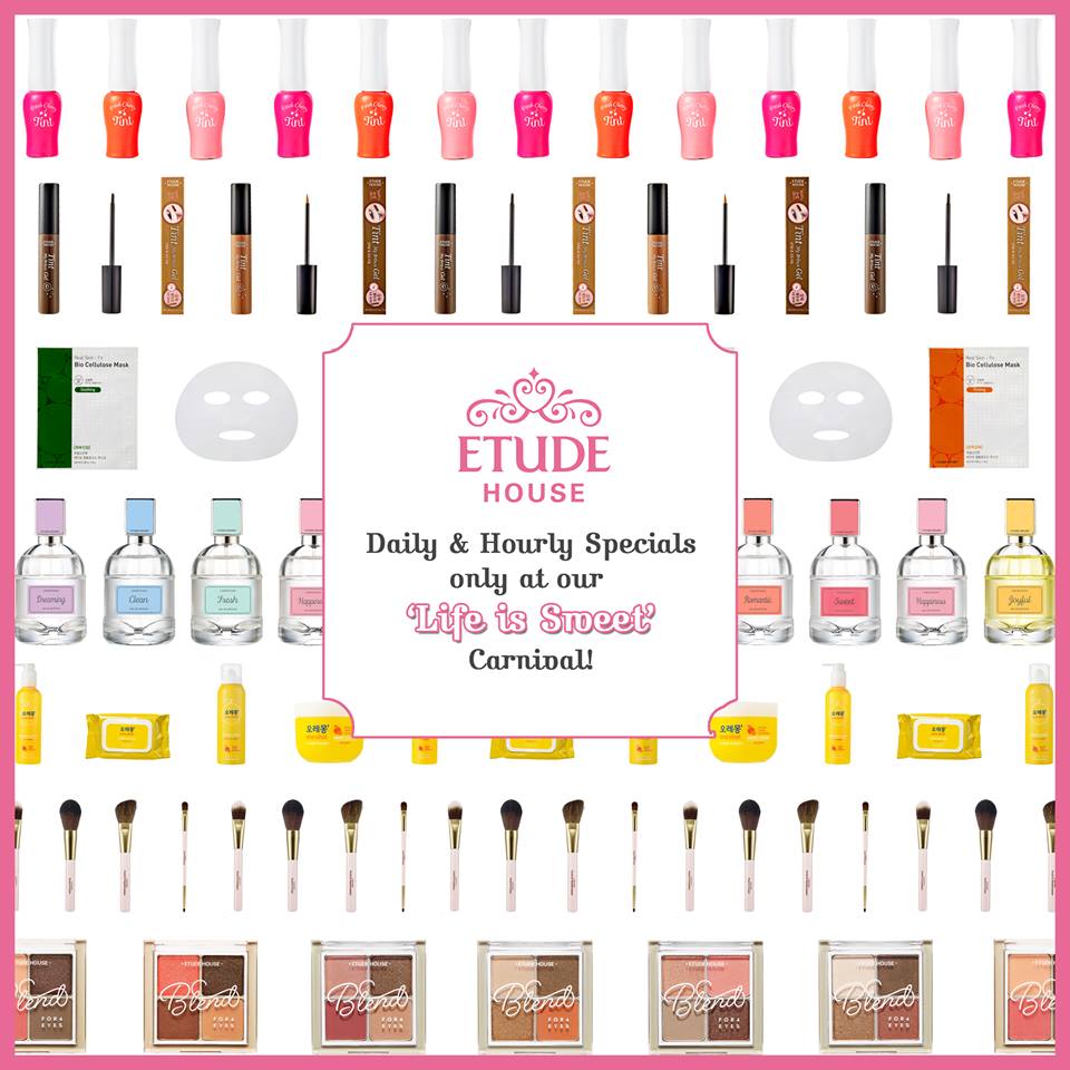 Etude House Singapore Daily & Hourly Specials at 'Life is Sweet' Carnival Promotion 10-16 Oct 2016 | Why Not Deals