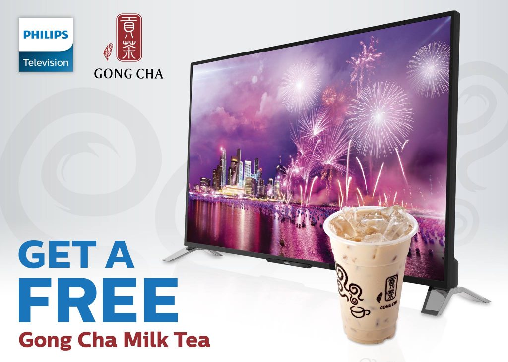 FREE Gong Cha Bubble Milk Tea by Liking Philips TV Singapore Facebook Page Promotion 28 Oct - 6 Nov 2016 | Why Not Deals