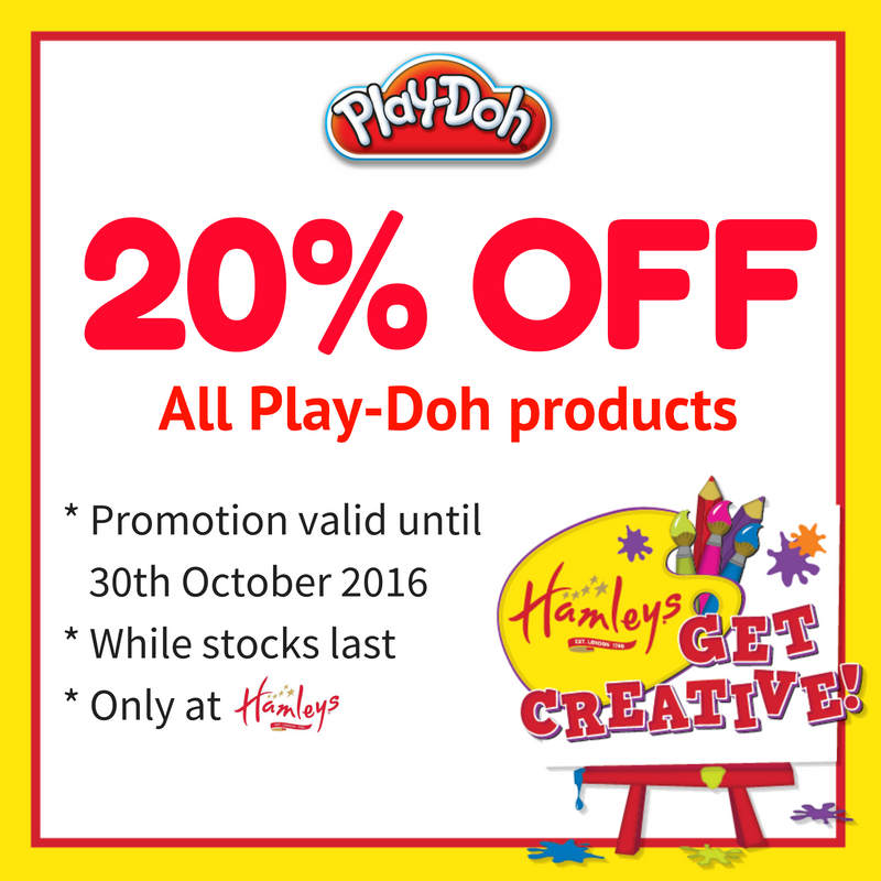 Hamleys Singapore 20% Off Play-Doh Products Storewide Promotion ends 30 Oct 2016 | Why Not Deals
