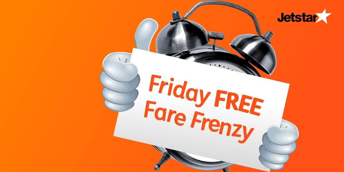 Jetstar Singapore Friday FREE Fare Frenzy Promotion 28 Oct 2016