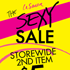 La Senza Singapore Weekend Sexy Sale 2nd Item at $5 Promotion ends 2 Oct 2016