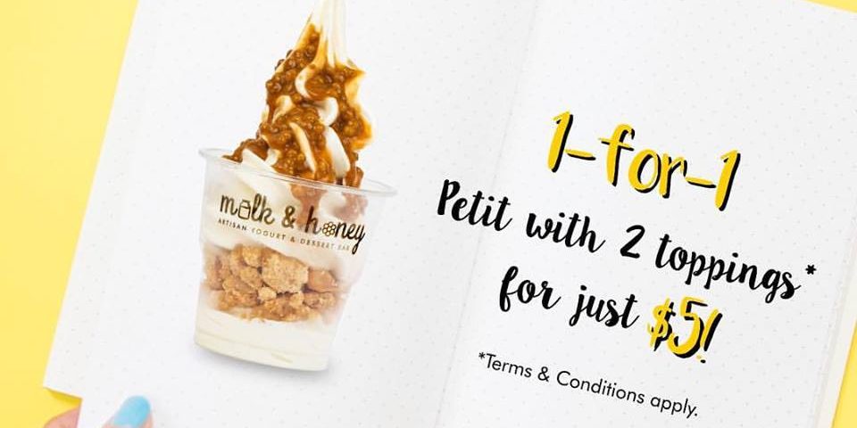 Milk & Honey Singapore Maybank 1-for-1 Petit with 2 Toppings Promotion ends 31 Oct 2016