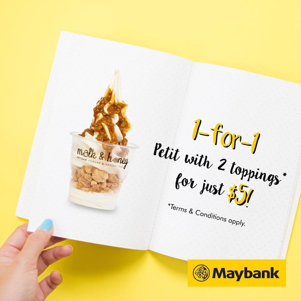Milk & Honey Singapore Maybank 1-for-1 Petit with 2 Toppings Promotion ends 31 Oct 2016 | Why Not Deals