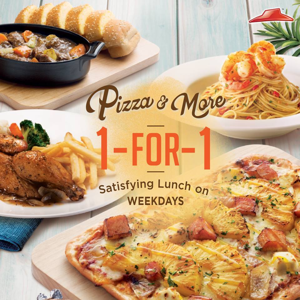Pizza Hut Singapore 1-for-1 Lunch on Weekdays Promotion While Stocks Last