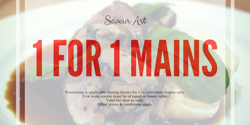 Saveur Singapore Saveur Art at ION Orchard 1-for-1 Mains Promotion