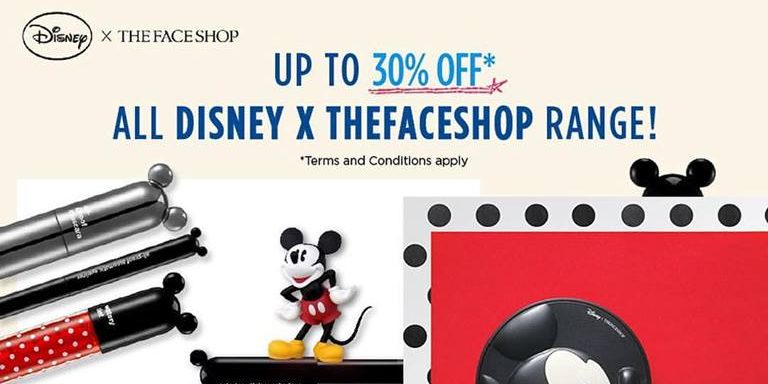 THEFACESHOP Singapore 30% Off all Disney x THEFACESHOP Range Promotion ends 31 Oct 2016