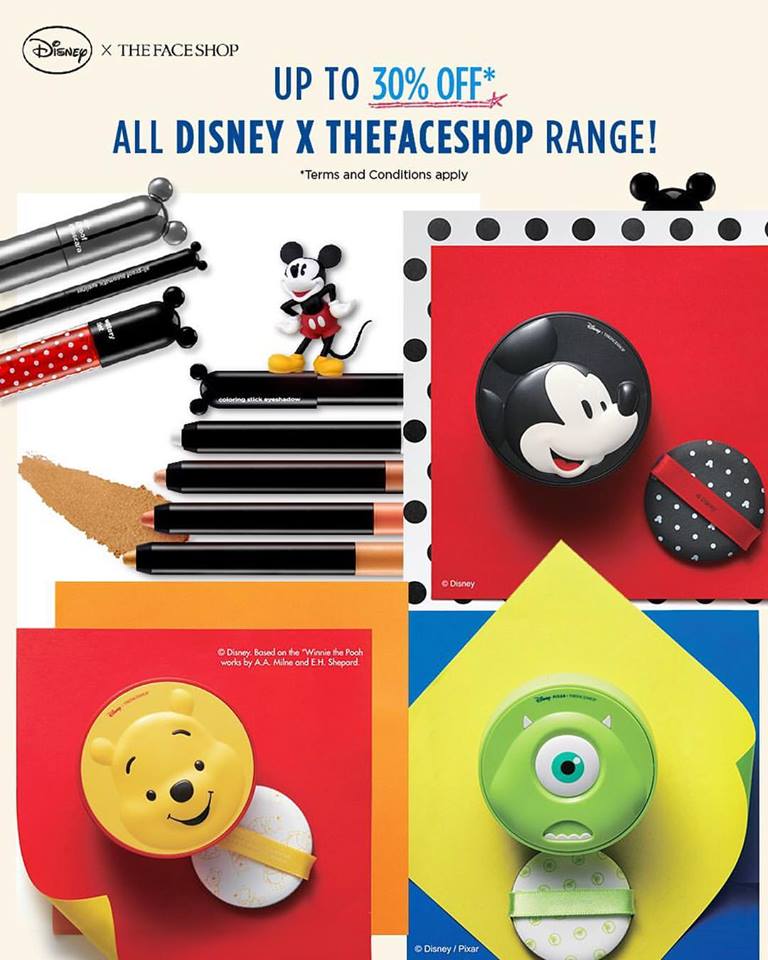 THEFACESHOP Singapore 30% Off all Disney x THEFACESHOP Range Promotion ends 31 Oct 2016 | Why Not Deals