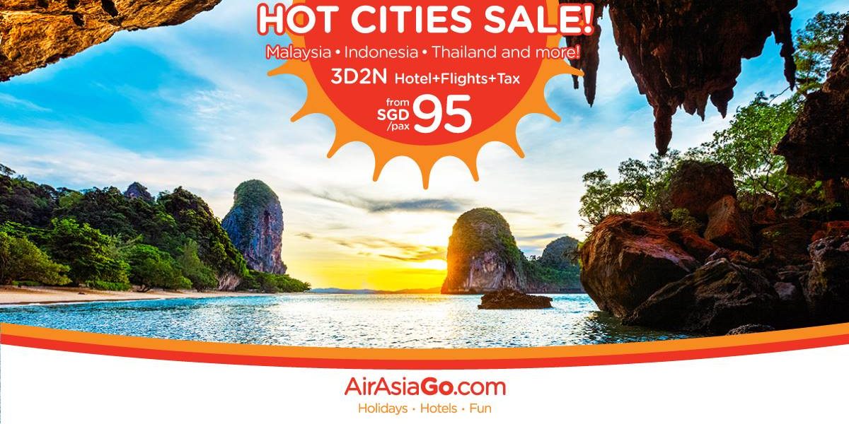 AirAsiaGo Singapore Hot Cities Sale From SGD 95 Promotion 21 Nov – 4 Dec 2016