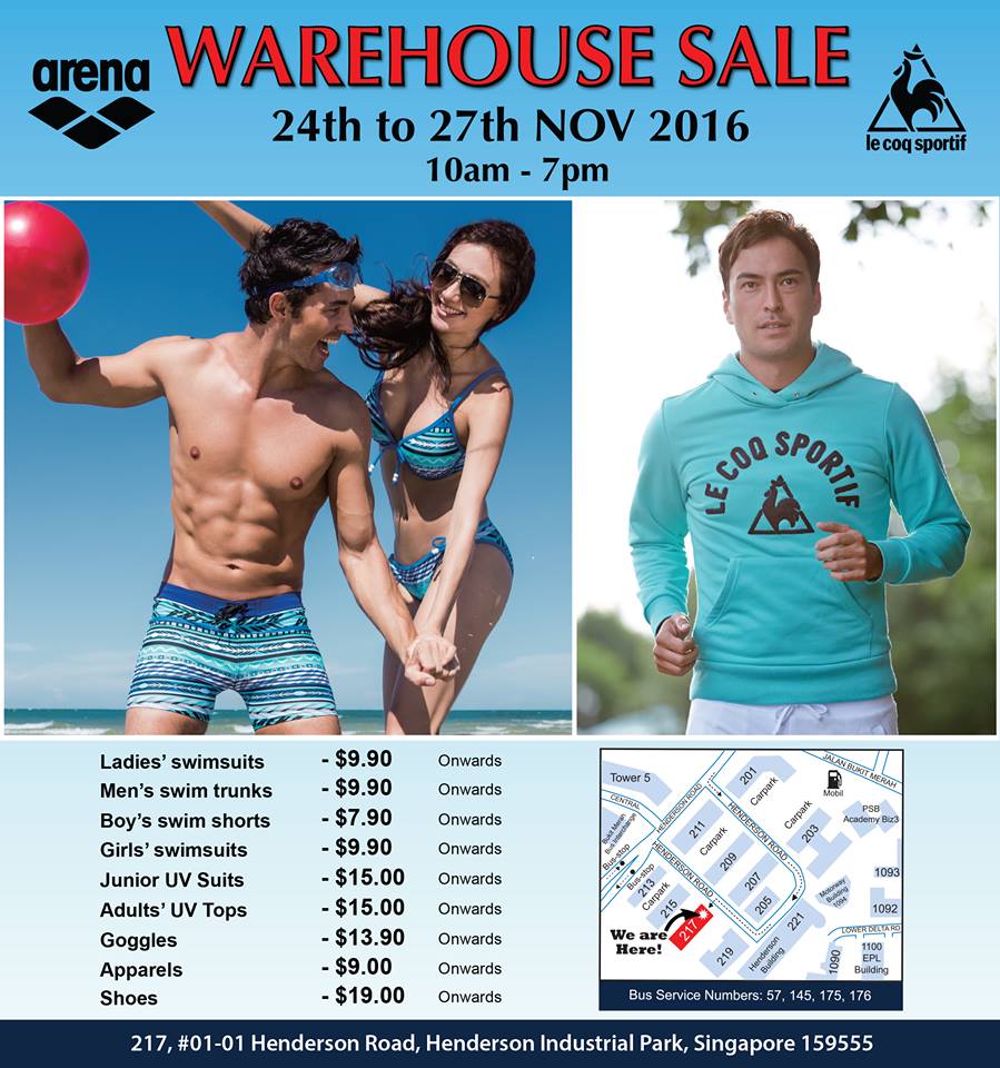 arena Singapore Warehouse Sale Promotion 24-27 Nov 2016 | Why Not Deals