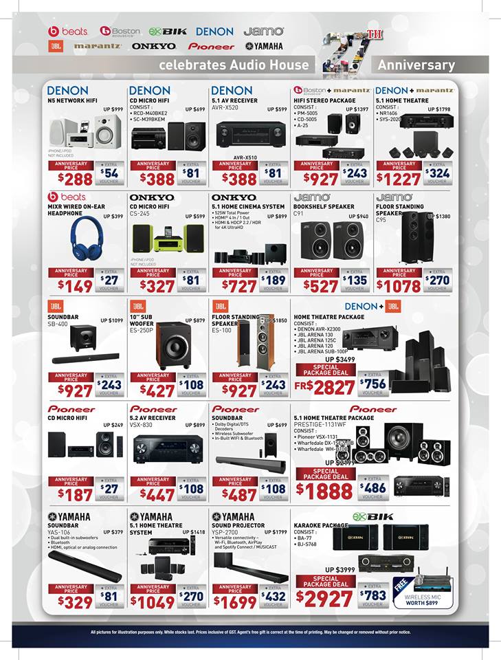 Audio House Singapore 27th Anniversary Sale Up to 80% Off Promotion 3-22 Dec 2016 | Why Not Deals 2