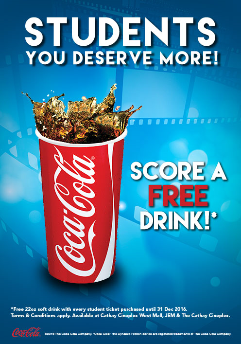 Cathay Cineplexes Singapore FREE Soft Drink for Students Promotion ends 26 Jan 2017 | Why Not Deals