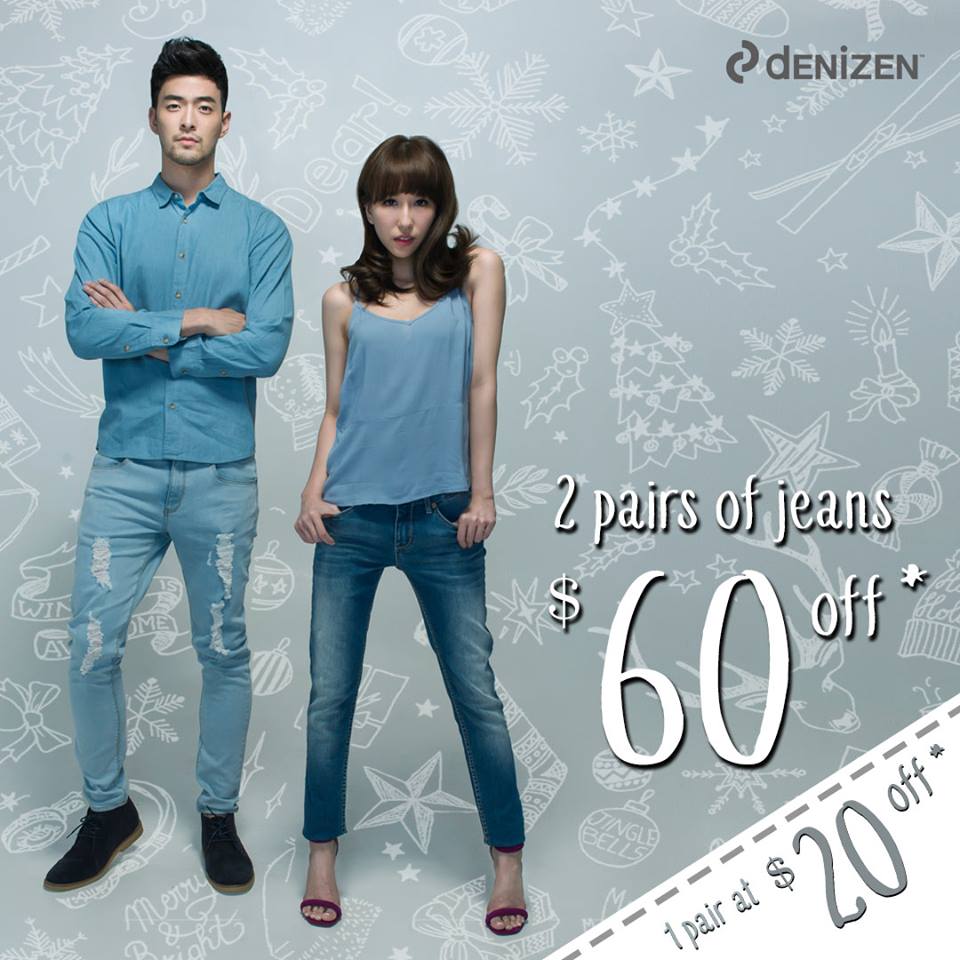 Denizen Singapore 2 Pairs of Jeans at $60 Off Festive Season Promotion | Why Not Deals