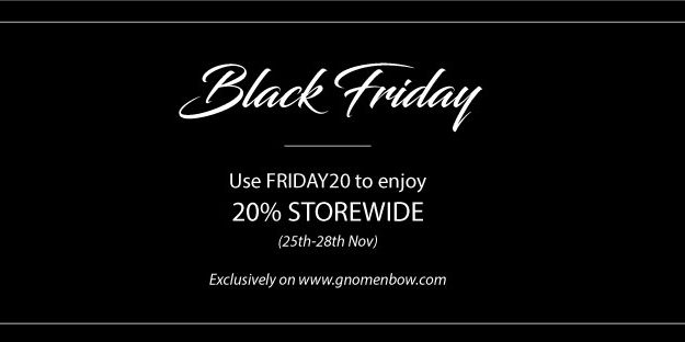 Gnome & Bow Singapore Black Friday Sale 20% Off Storewide Promotion 25-28 Nov 2016