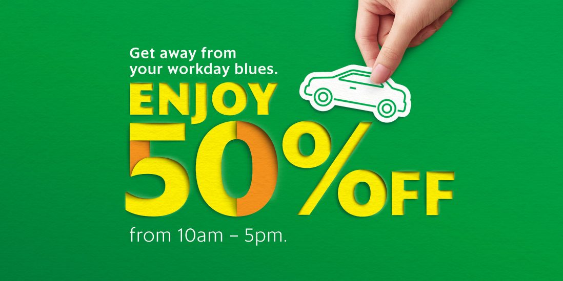 Grab Singapore 50% Off from 10am – 5pm Promotion 21-27 Nov 2016