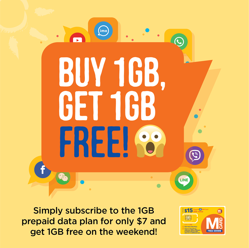 M1 Singapore Buy 1GB Get 1GB FREE Promotion ends 7 Feb 2017 | Why Not Deals