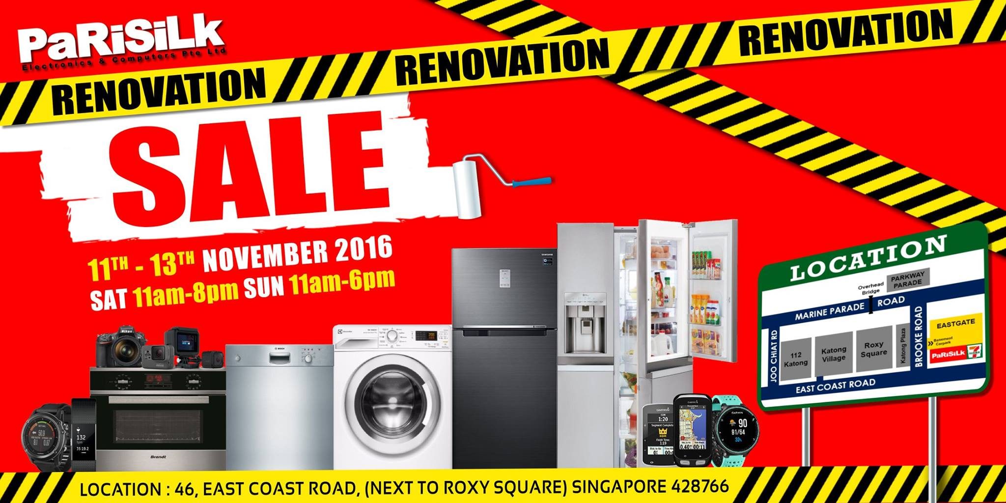 Parisilk Singapore Renovation Sale Up to 90% Off Promotion 11-13 Nov 2016