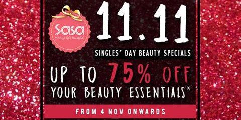 Sasa Singapore Beauty Cyber Sales Up to 75% Off Promotion 4-13 Nov 2016